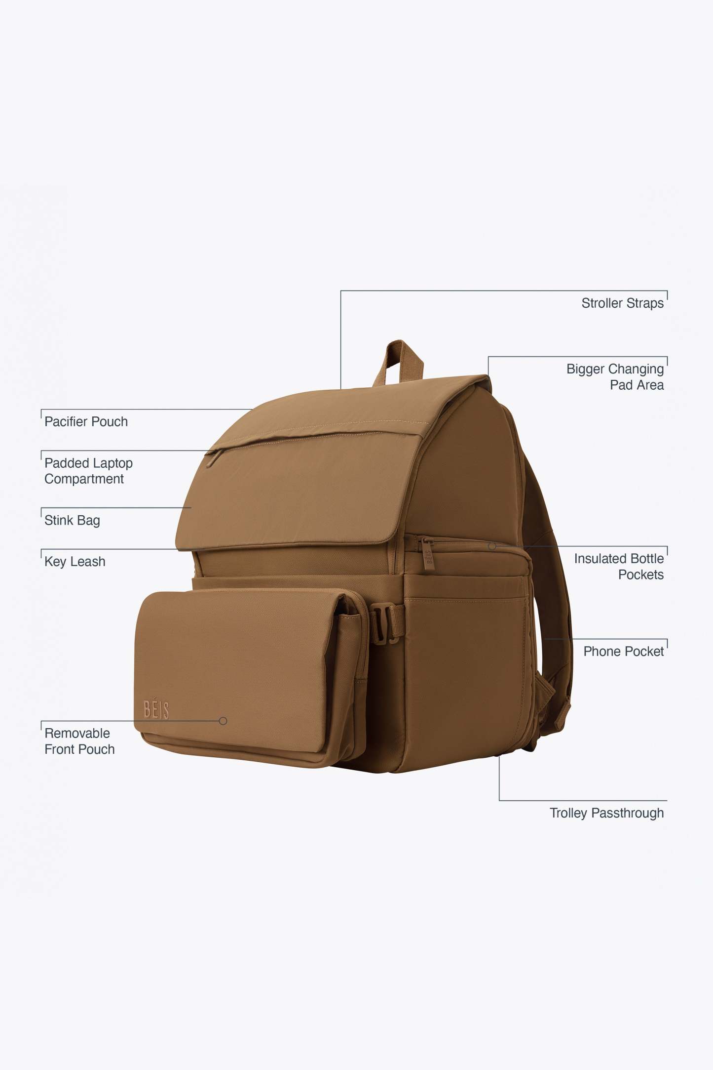 The Ultimate Diaper Backpack in Atlas Pink