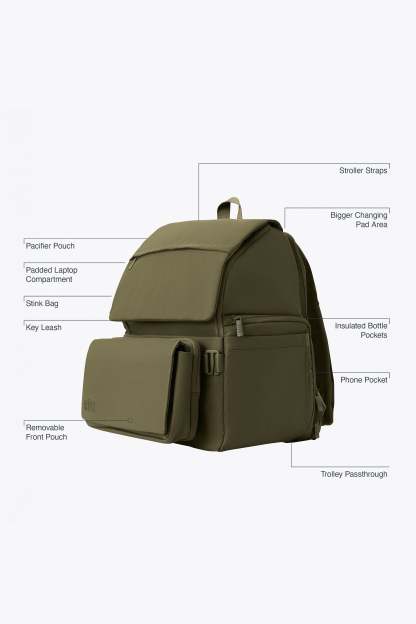 The Ultimate Diaper Backpack in Atlas Pink