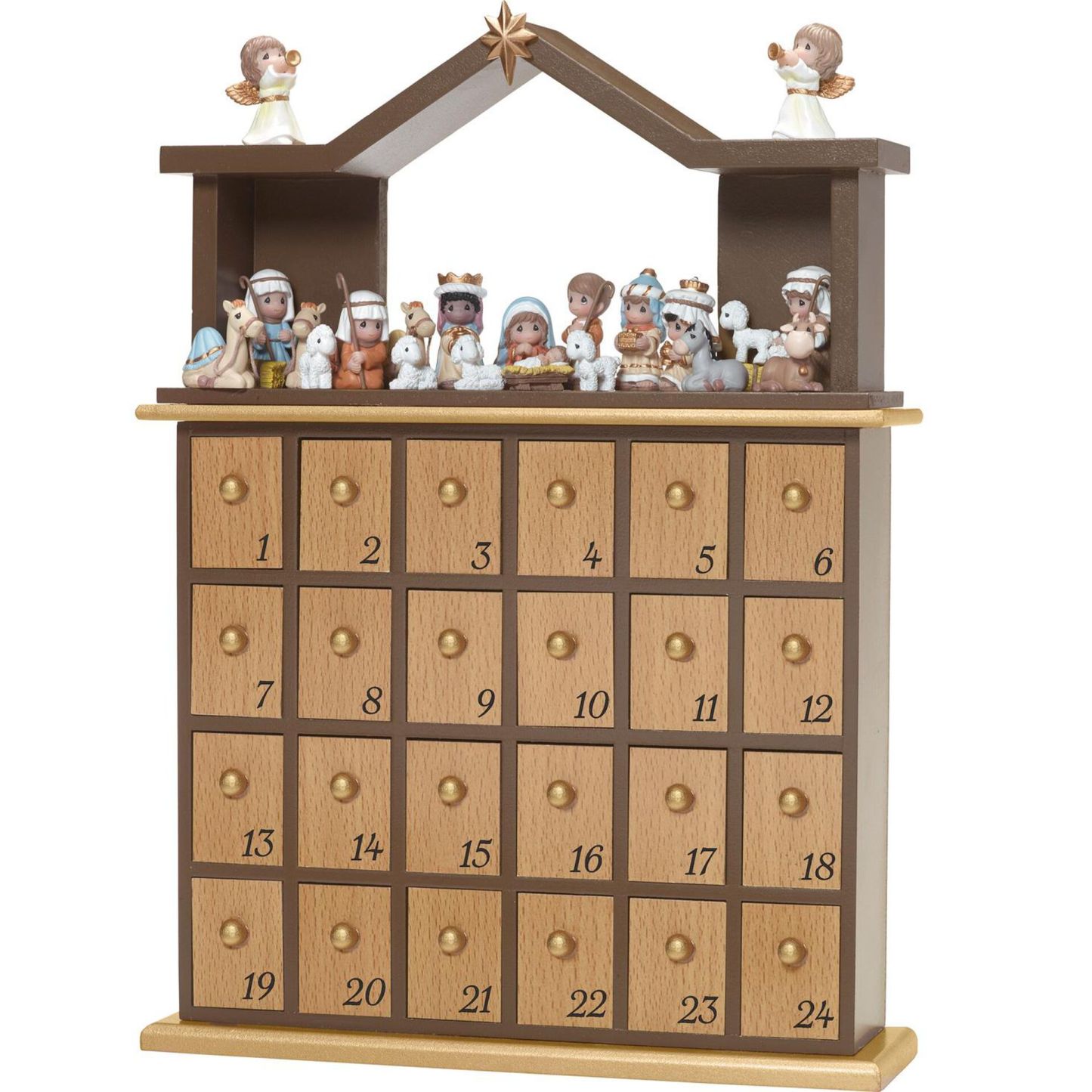 🔥LIMITED TIME OFFER ONLY TODAY! - Precious Moments Nativity Figurines Advent Calendar, 26-Piece Set