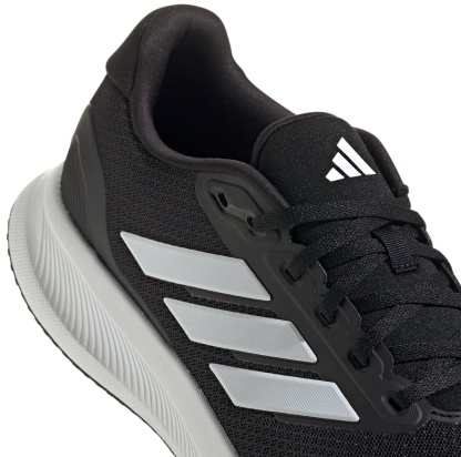 adidas Men's Runfalcon 5 Running Shoes - Black/White/Black - View 7