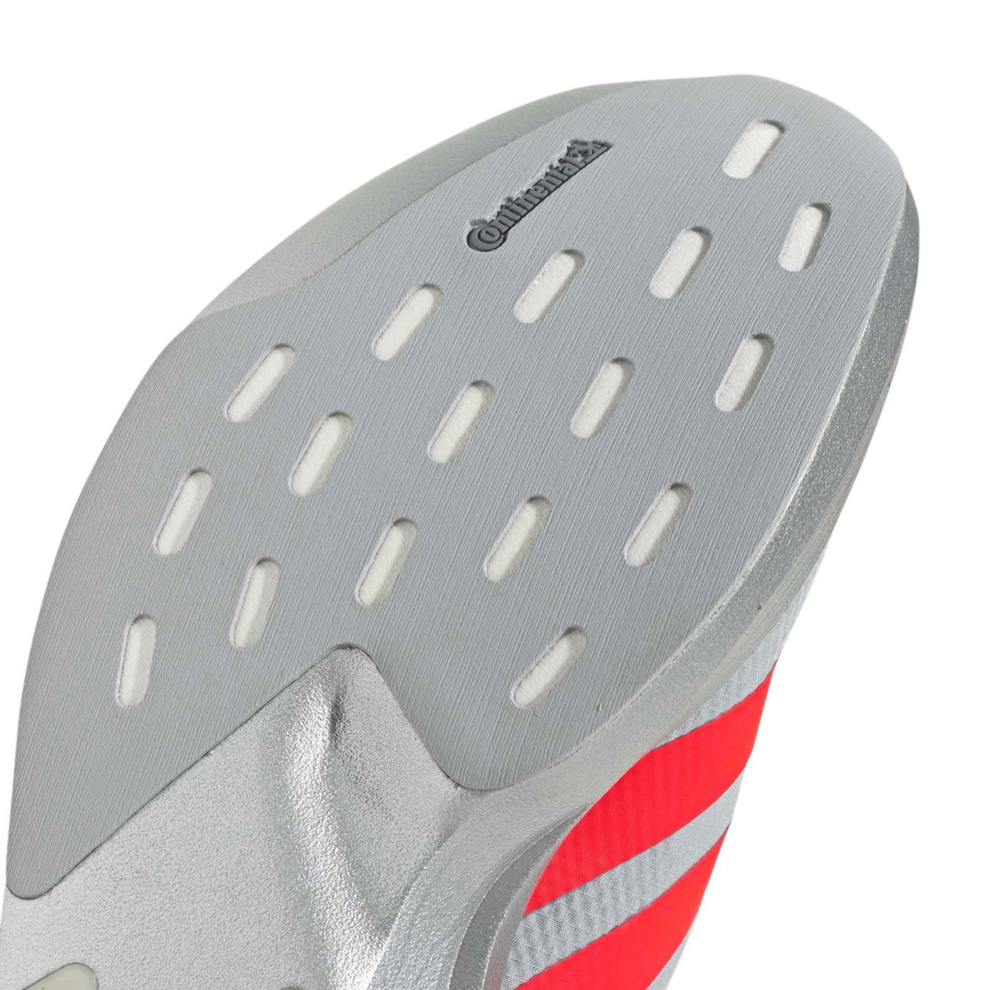 adidas Men's Adizero EVO SL Running Shoes - Silver Metallic/Lucid Red/Iron Metallic - View 7