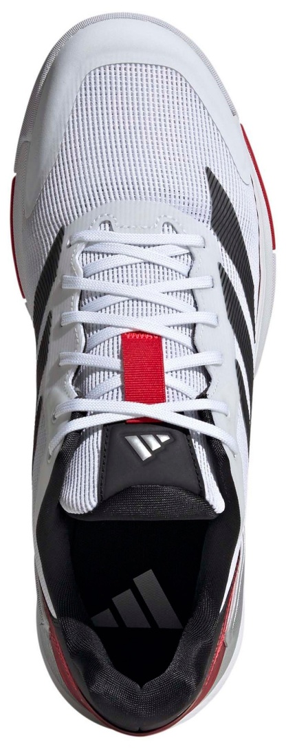 adidas Men's Crazyquick Padel Shoes - White/Black/Red - View 2