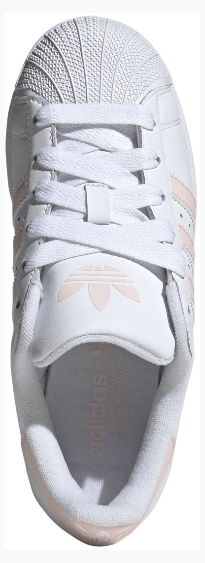 adidas Kids' Grade School Superstar II Shoes - White/Sandy Pink/White - View 2