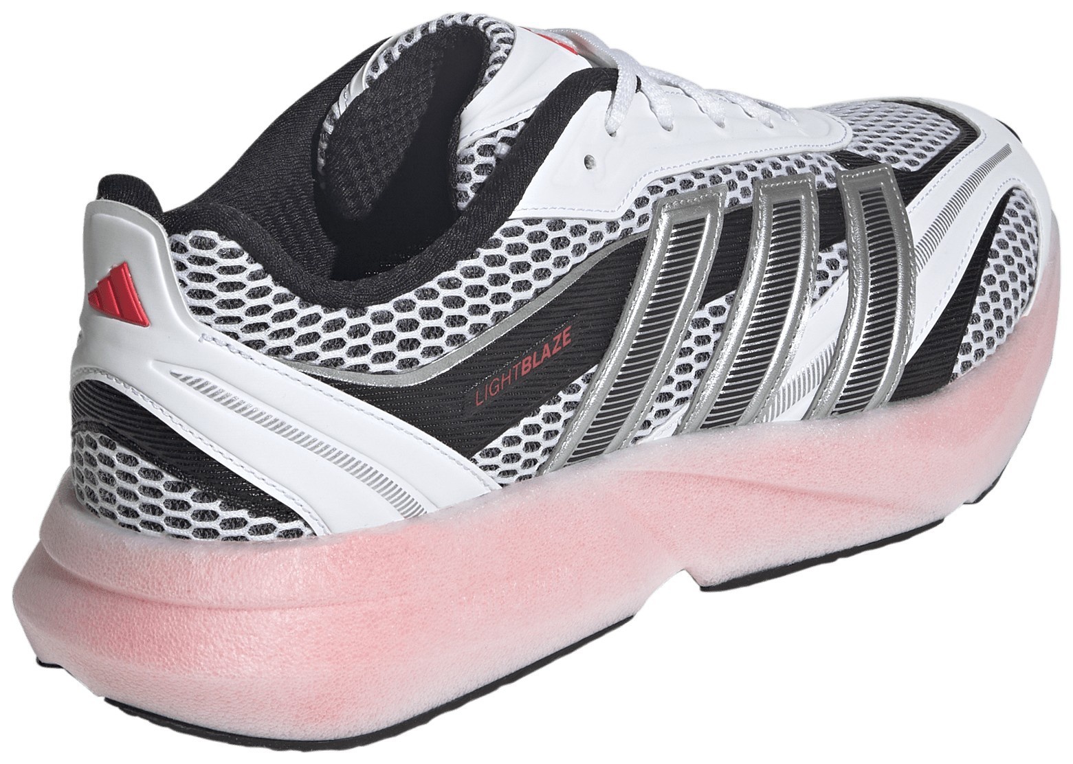 adidas Men's Lightblaze Shoes - White/Black/Lucid Red - View 6