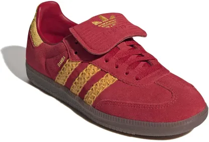 adidas Women's Long Tongue Samba Shoes - Eqpment Red/Prelvd Yellow - View 6