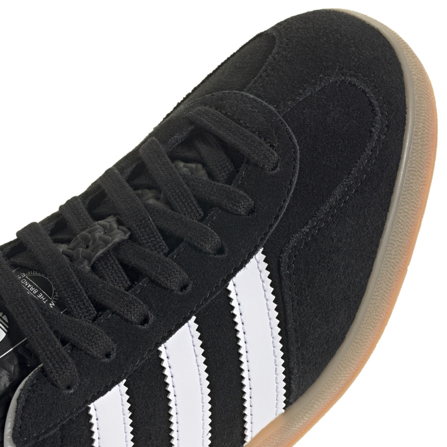 adidas Men's Gazelle Indoor Shoes - Black/White/Gum - View 7