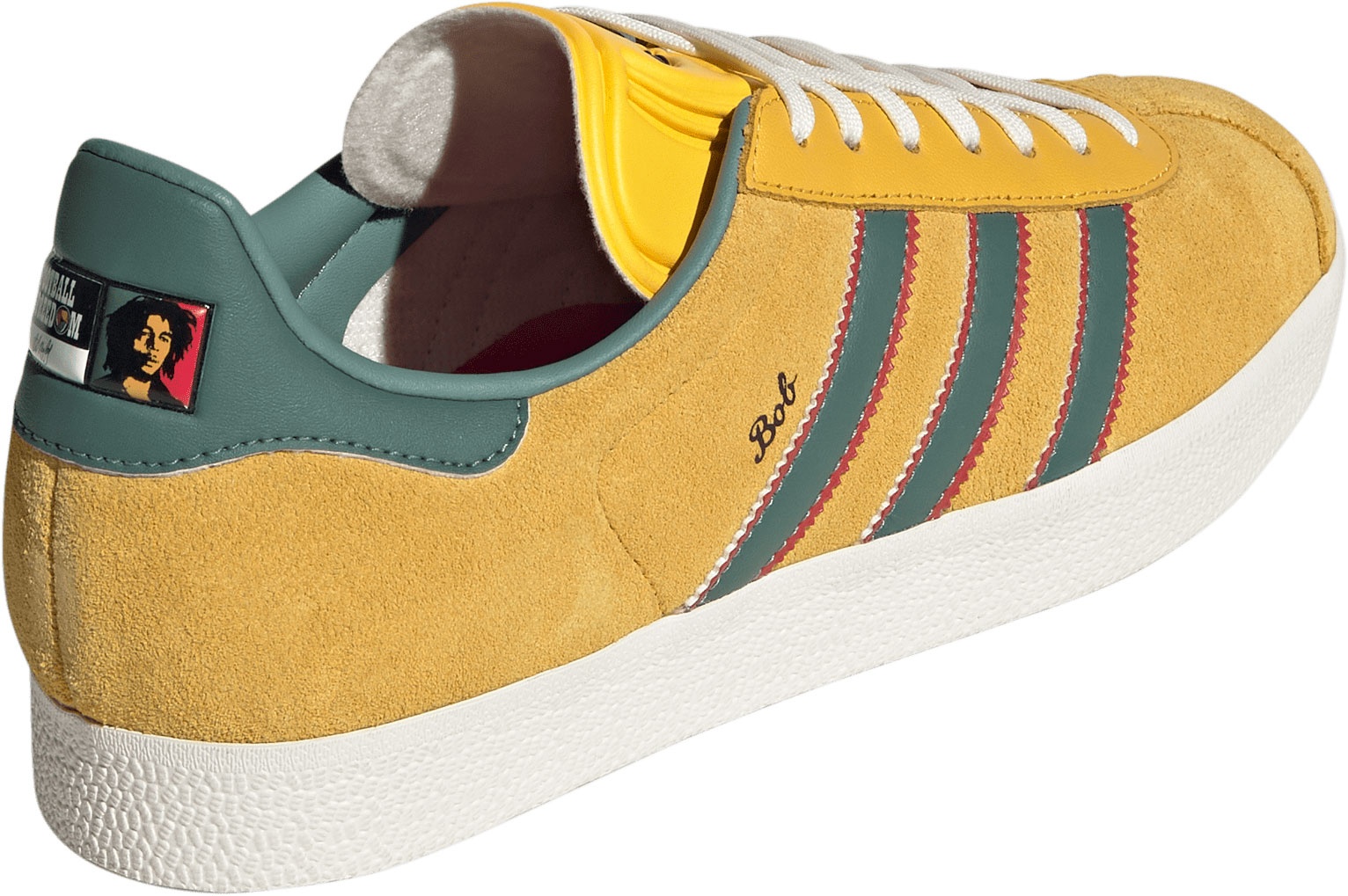 adidas Gazelle Bob Marley Shoes - Bold Gold/None/Ruby - View 7