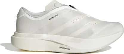 adidas Men's Adizero EVO SL Zip Running Shoes - Core White/Zero Met/Orbit Grey - View 1