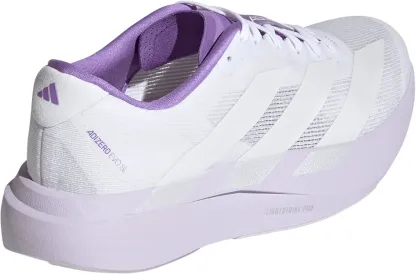 adidas Women's Adizero EVO SL Running Shoes - White/Zero Metallic/Purple Tint - View 6