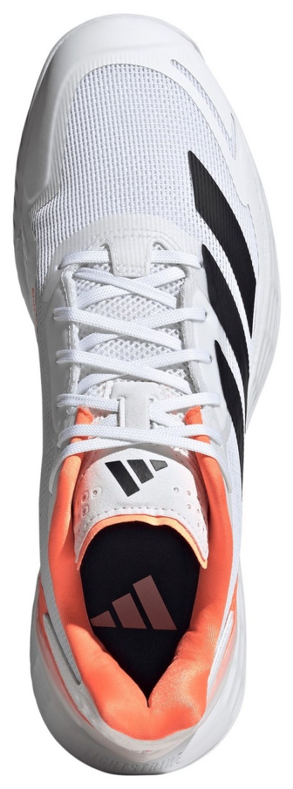 adidas Men's Defiant Speed 2 Tennis Shoes - Ftwr White/Core Black/Lucid Orange - View 2
