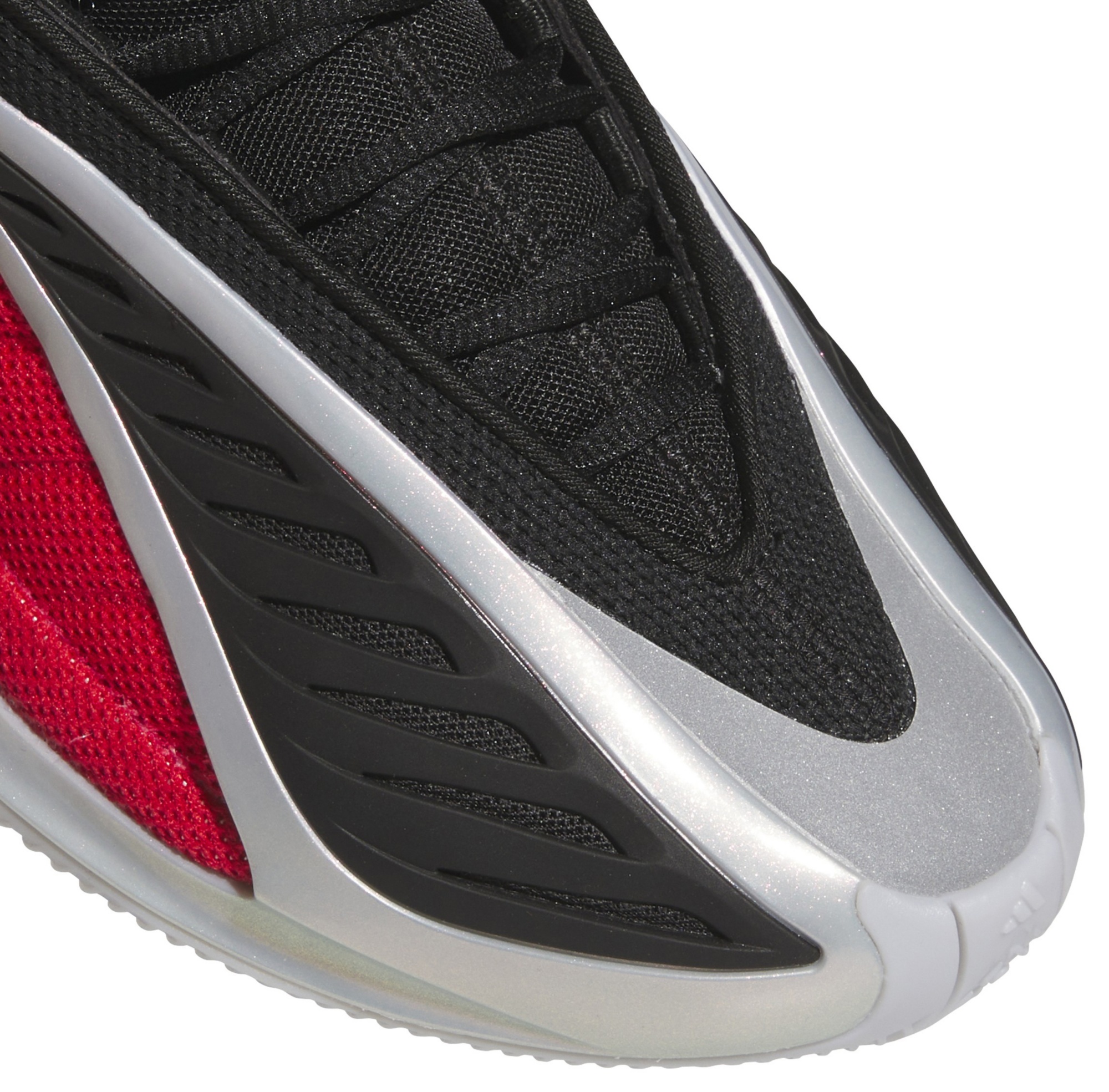 adidas Kids' Grade School Anthony Edwards 2 'Bulldawgs' Basketball Shoes - Silver Metallic/Pure Ruby/Black - View 8
