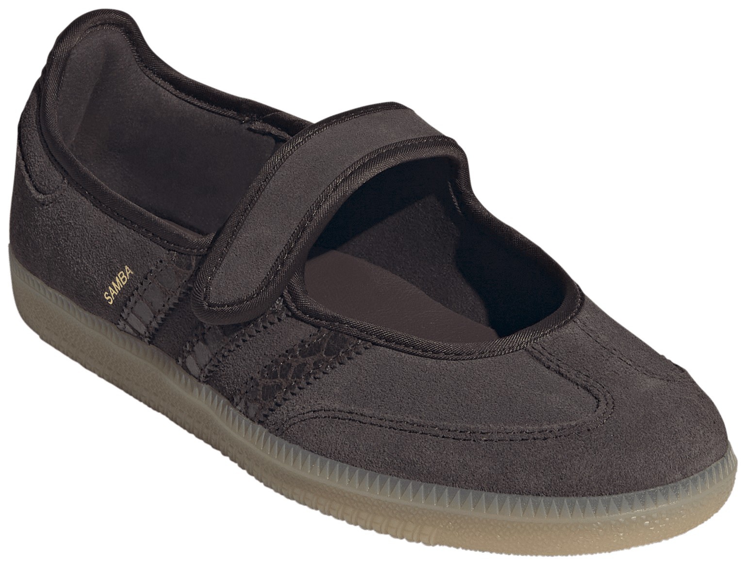 adidas Women's Samba Jane Shoes - Suede/Croc Aurora Coffee - View 6