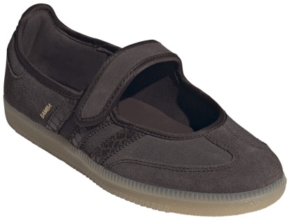 adidas Women's Samba Jane Shoes - Suede/Croc Aurora Coffee - View 6