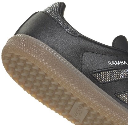adidas Kids' Grade School Samba OG Shoes - Black/Black/Silver Metallic - View 8