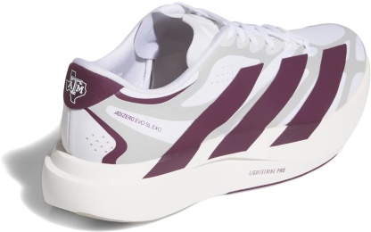 adidas Men's Adizero EVO SL EXO Texas A&M Running Shoes - Ftwr White/Team Maroon/Stone - View 7
