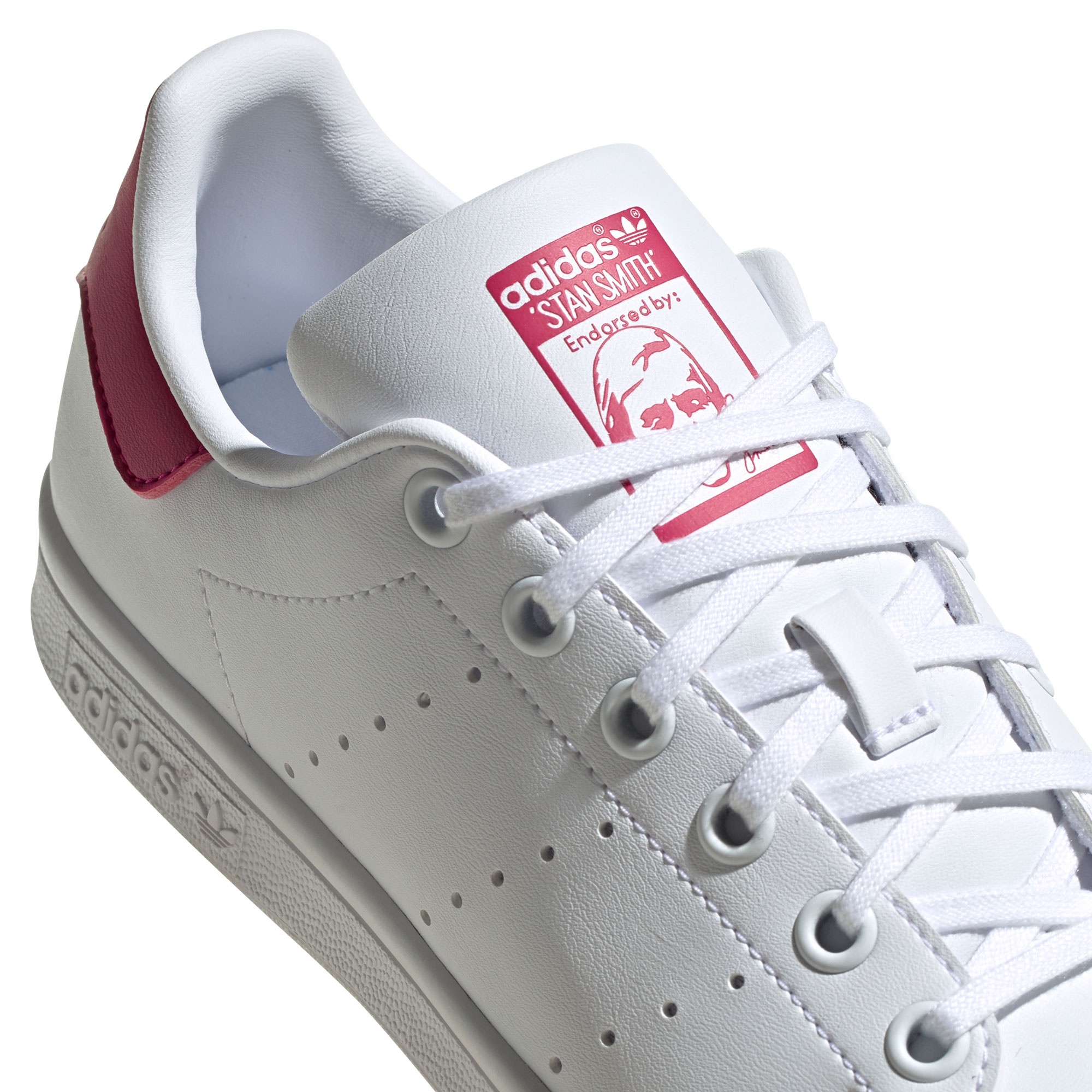 adidas Originals Kids' Grade School Stan Smith Shoes - White/Pink - View 5