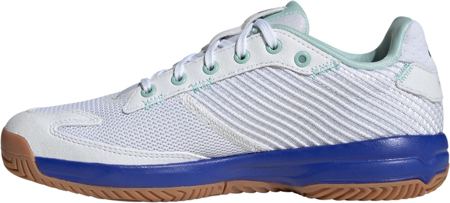 adidas Kids' Grade School Stabil Indoor Shoes - White/Black/Blue - View 4