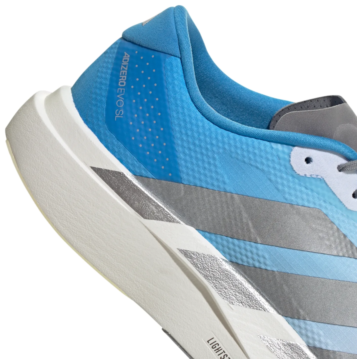 adidas Men's Adizero EVO SL Woven Running Shoes - Ftwr White/Ftwr White/Ftwr White - View 7