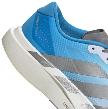adidas Men's Adizero EVO SL Woven Running Shoes - Ftwr White/Ftwr White/Ftwr White - View 7