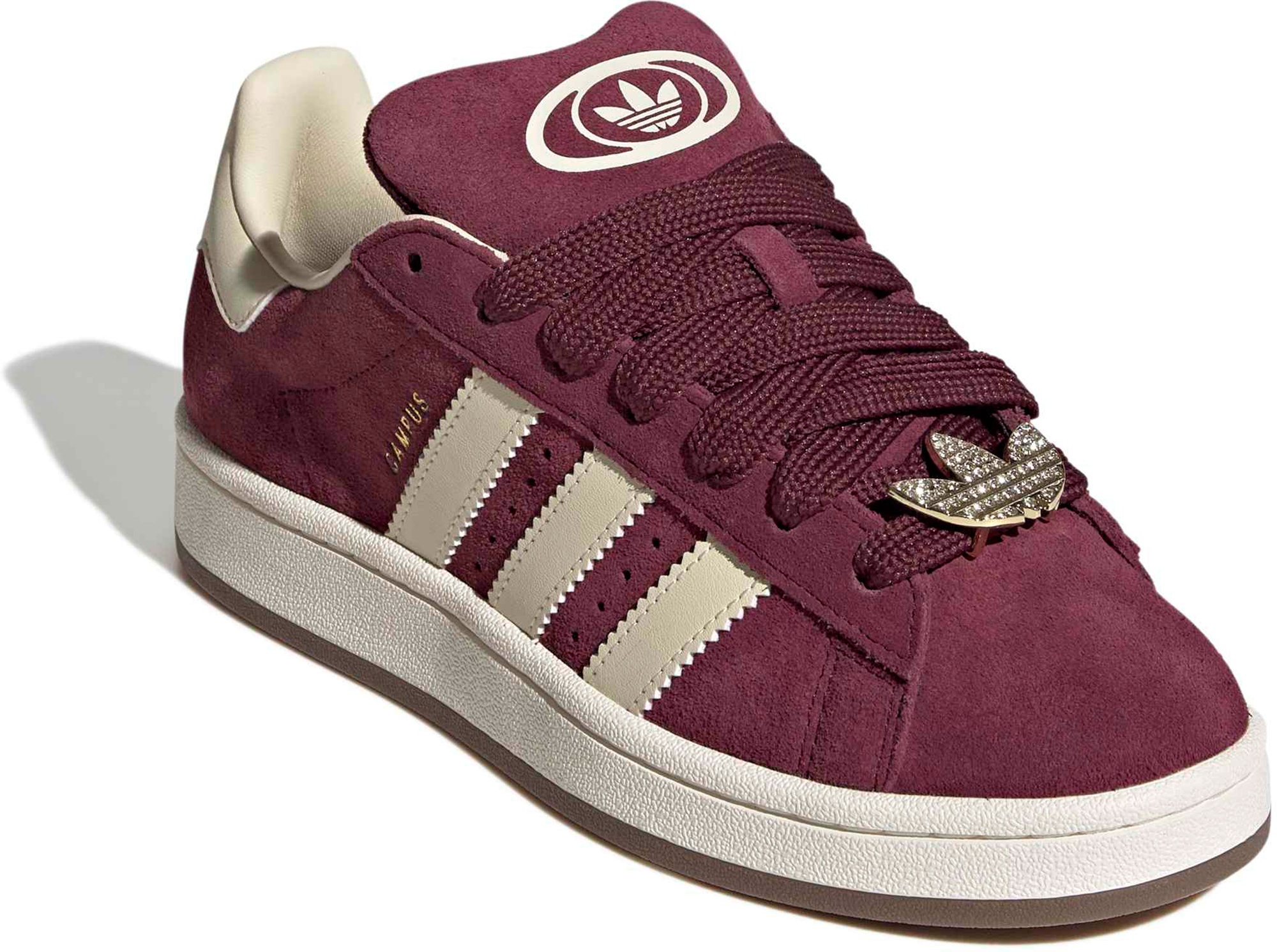 adidas Women's Campus 00s Shoes - Maroon/Warm Vanilla/Gold - View 6