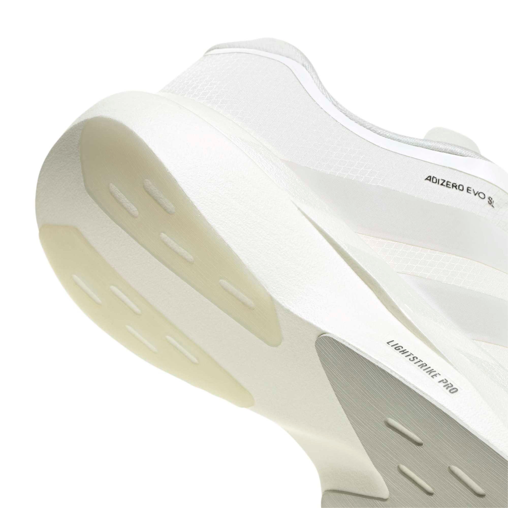 adidas Women's Adizero EVO SL Zip Running Shoes - Core White/Zero Met./Orbit Grey - View 8
