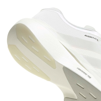 adidas Women's Adizero EVO SL Zip Running Shoes - Core White/Zero Met./Orbit Grey - View 8