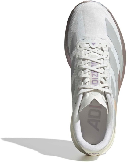 adidas Women's Adizero EVO SL Woven Running Shoes - White/Grey/Purple - View 2