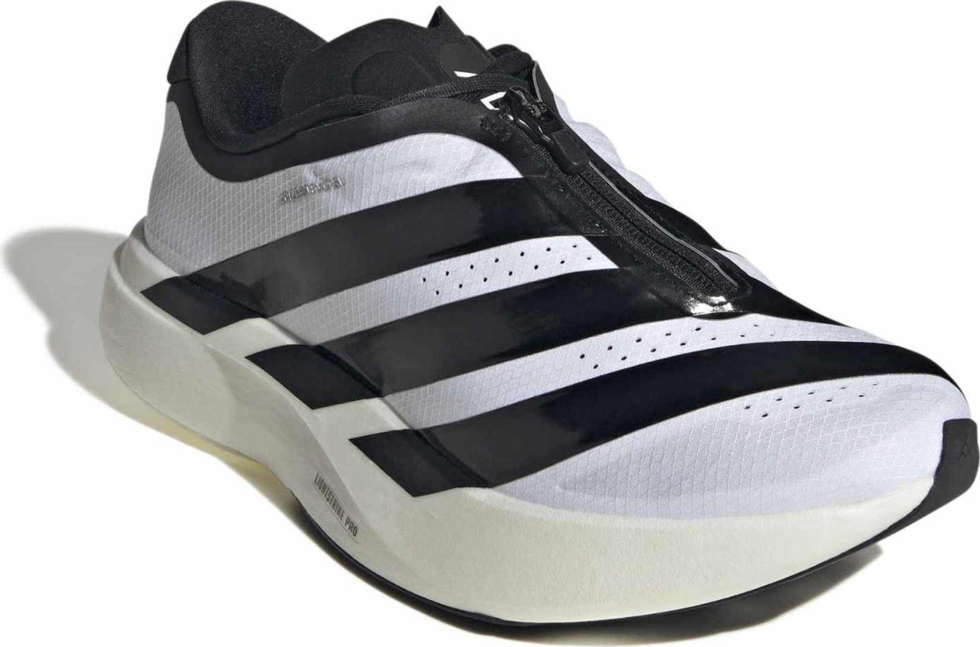 adidas Women's Adizero EVO SL Zip Running Shoes - White/Black/Silver Met - View 10