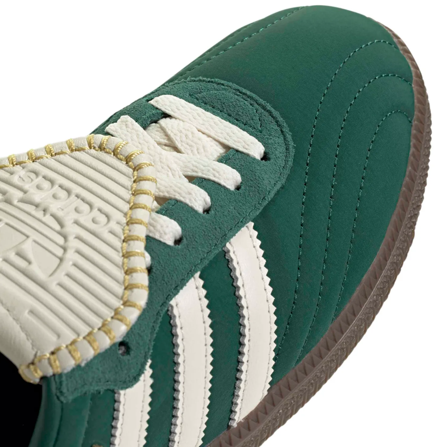 adidas Women's Long Tongue Samba Shoes - Collegiate Green/White - View 8