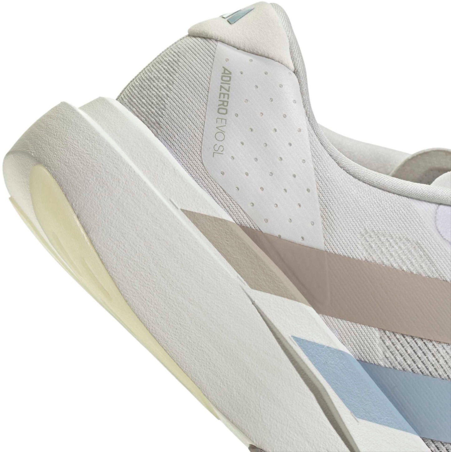 adidas Men's Adizero EVO SL Running Shoes - Crystal White/Wonder Blue/Wonder Blue - View 10