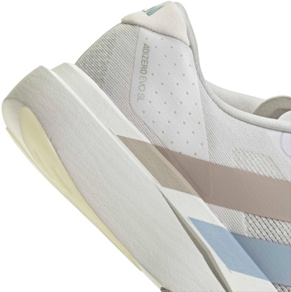adidas Men's Adizero EVO SL Running Shoes - Crystal White/Wonder Blue/Wonder Blue - View 10