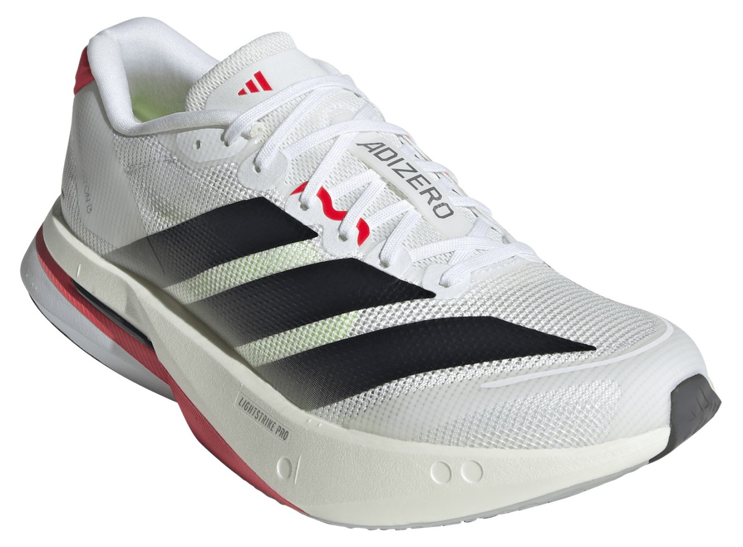 adidas Women's Adizero Boston 13 Running Shoes - White/Black/Red - View 5