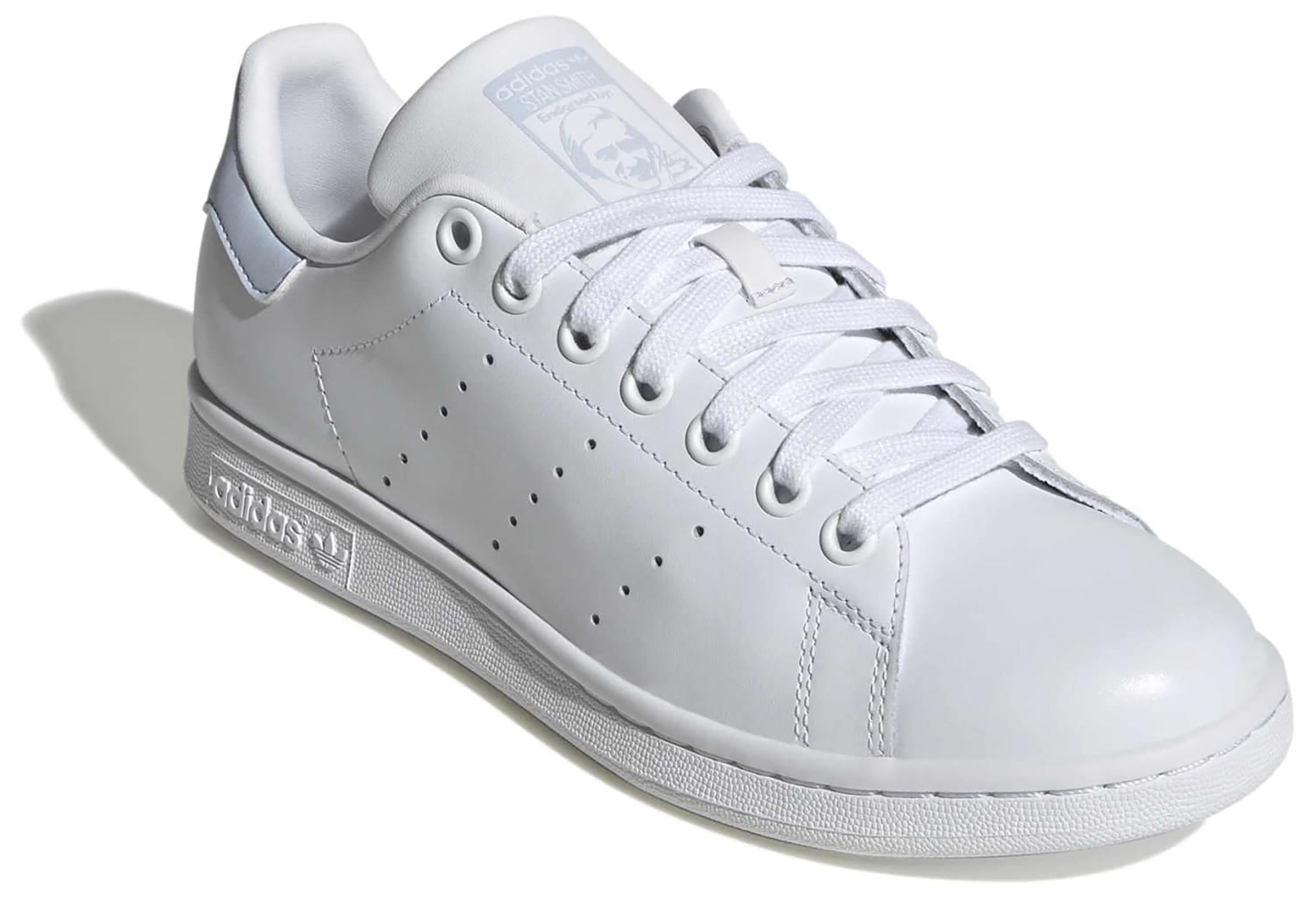 adidas Originals Women's Stan Smith Shoes - White/Crystal Sky - View 6
