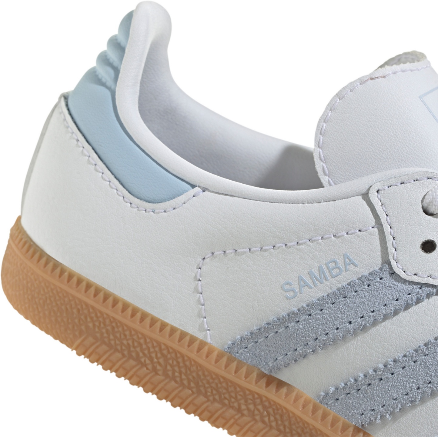 adidas Kids' Preschool Samba OG Shoes - White/Sky/Gum - View 8