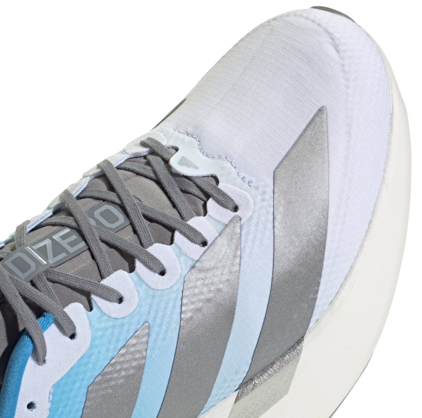 adidas Men's Adizero EVO SL Woven Running Shoes - Ftwr White/Ftwr White/Ftwr White - View 8