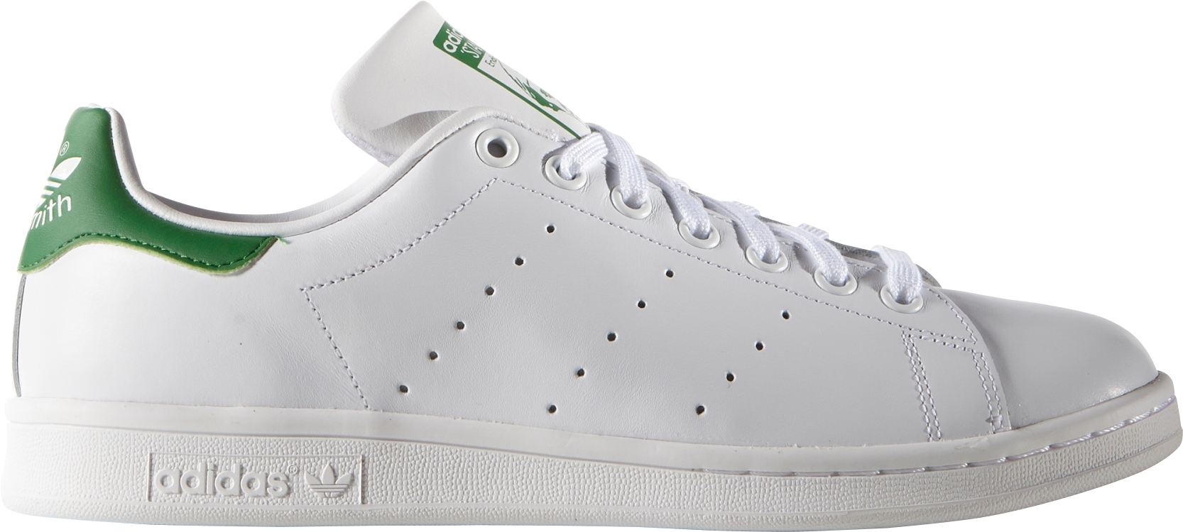 adidas Originals Men's Stan Smith Shoes - White/Green - View 1