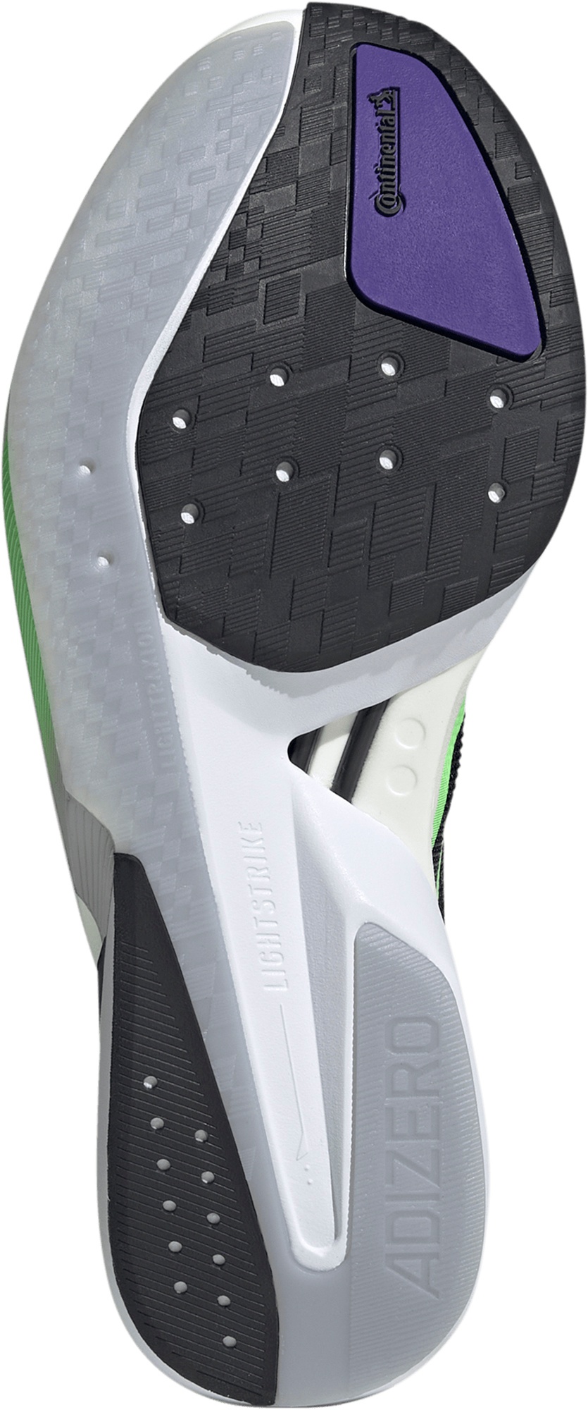 adidas Men's Adizero Boston 13 Running Shoes - Core Black/Lime Burst/Energy Ink - View 3