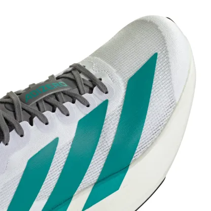 adidas Men's Adizero EVO SL Running Shoes - White/Teal/Grey - View 7