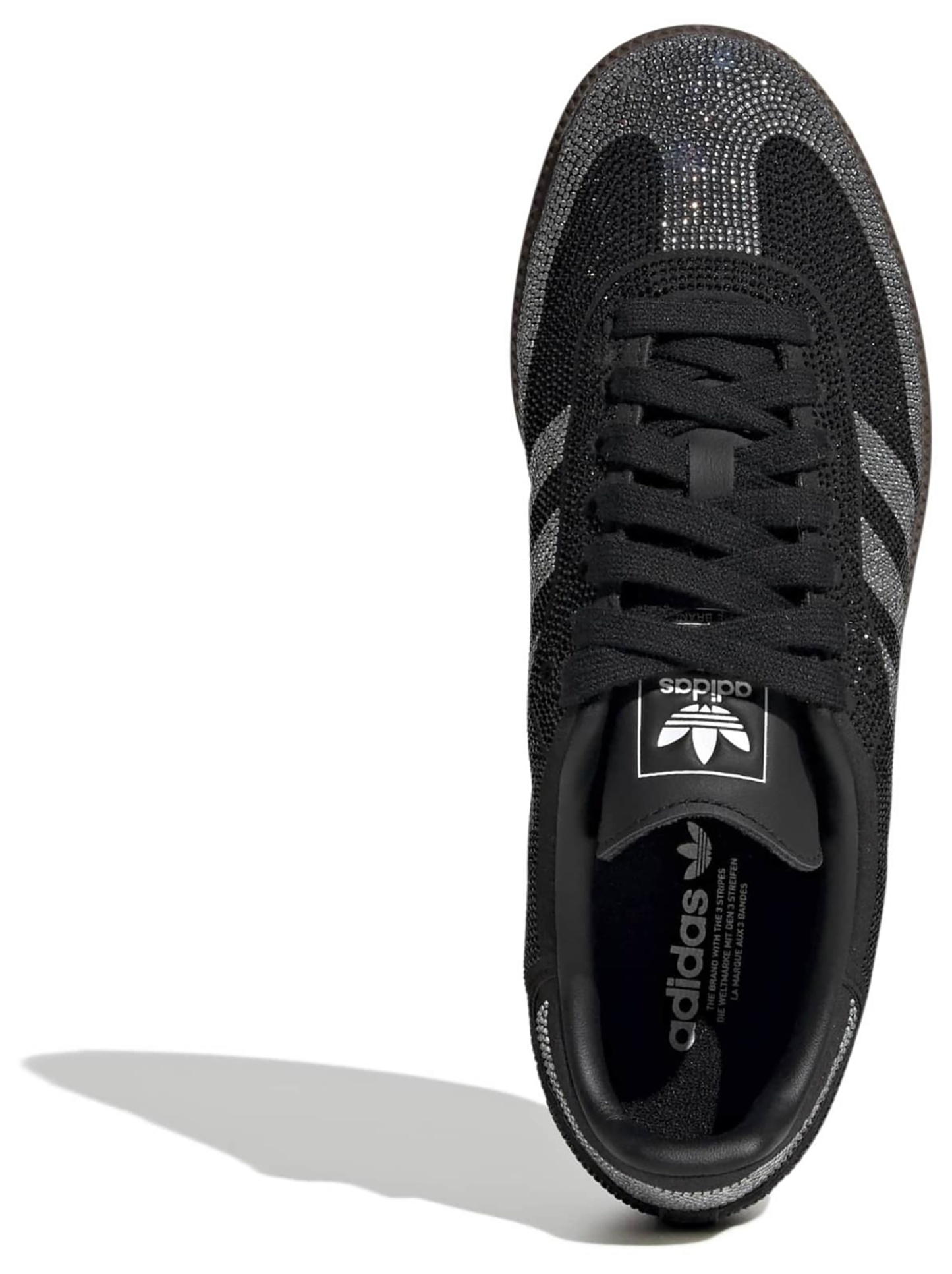adidas Women's Samba OG Shoes - Rhinestone Black/White - View 2