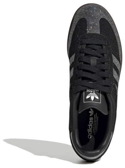 adidas Women's Samba OG Shoes - Rhinestone Black/White - View 2