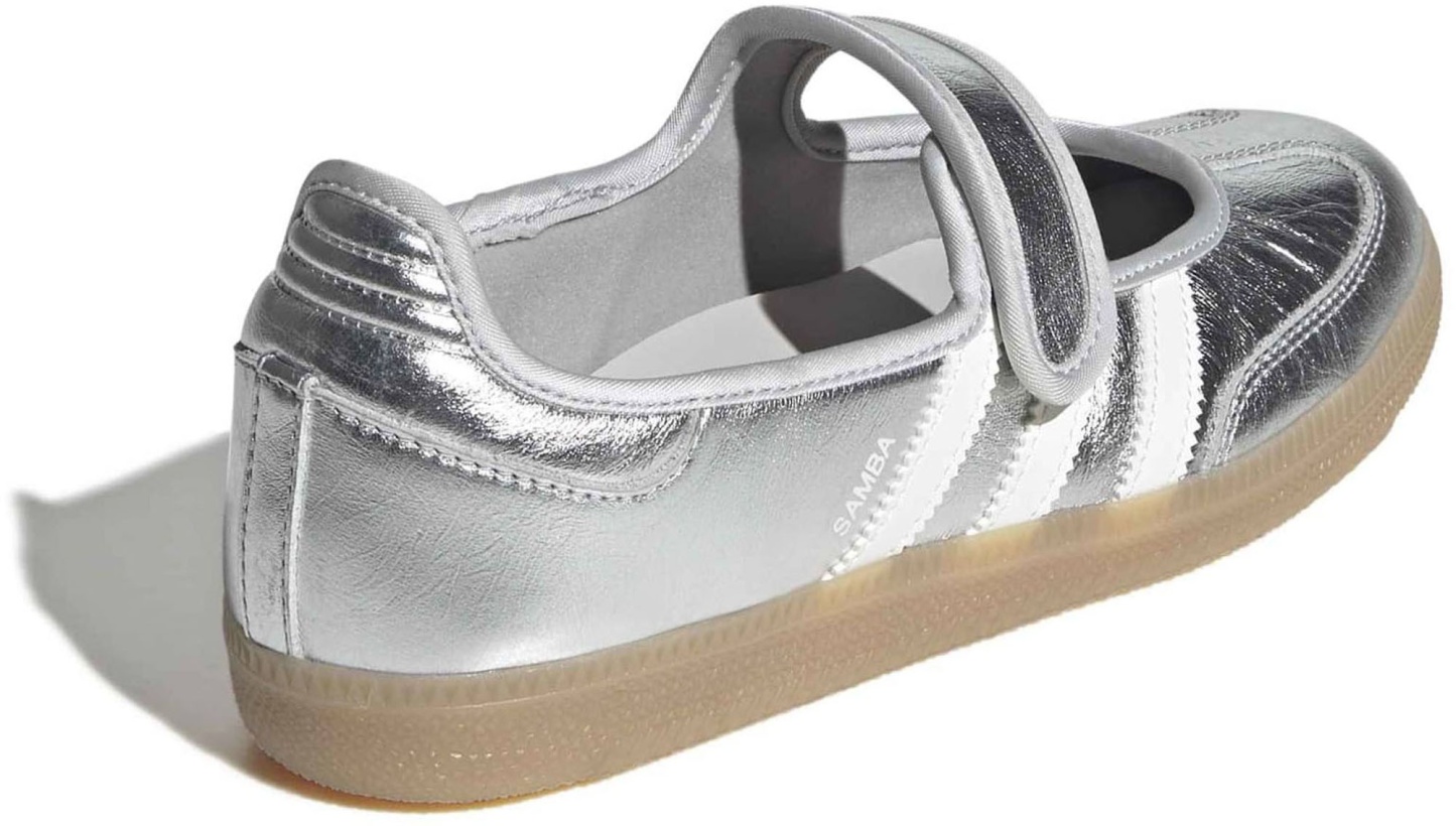 adidas Women's Samba Jane Shoes - Silver/Off White/Gum4 - View 5