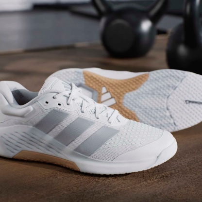 adidas Men's Dropset 4 Training Shoes - Ftwr White/Halo Silver/Ftwr White - View 12