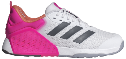 adidas Women's Dropset 3 Training Shoes - White/Grey/Pink - View 1