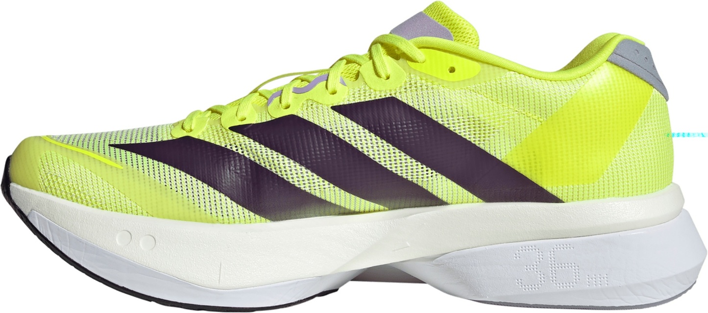 adidas Men's Adizero Boston 13 Running Shoes - Solar Yellow/Aurora Plum/Powder Plum - View 4