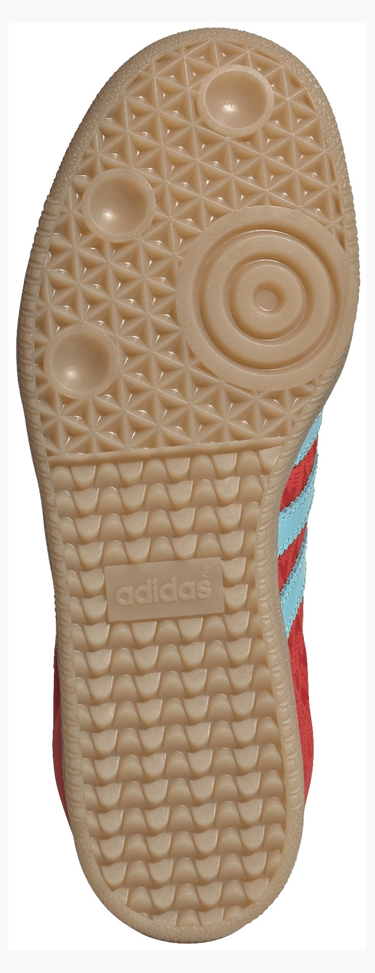adidas Women's Samba OG Shoes - Red/Pulse Aqua/Gold Met - View 3