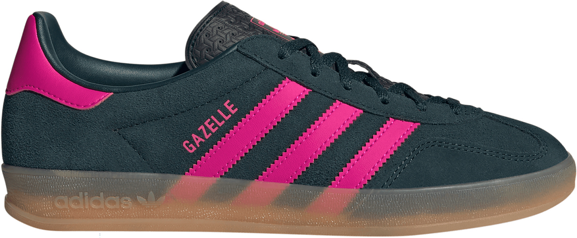 adidas Women's Gazelle Indoor Shoes - Green/Pink - View 1