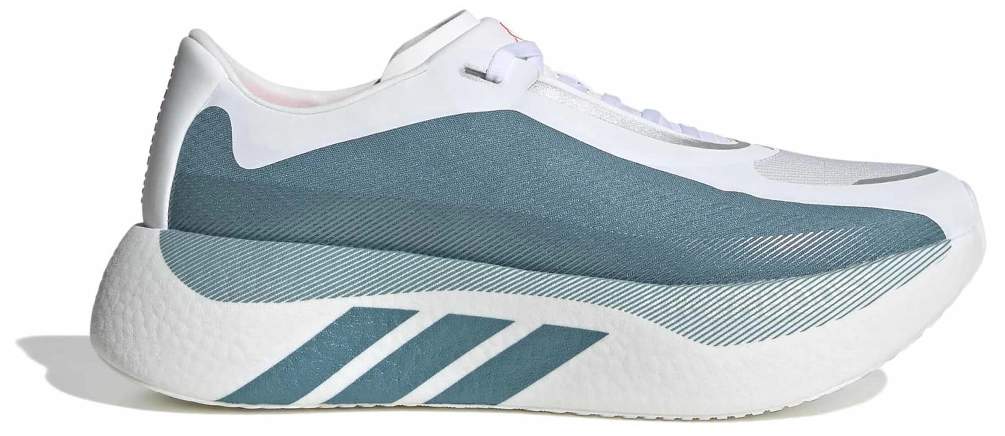 adidas Men's Hyperboost Edge Running Shoes - White/Petrol Mtlc/Lucid Red - View 1