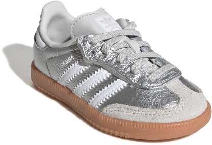 adidas Toddler Samba OG Shoes - Silver Met/White/Gum - View 6