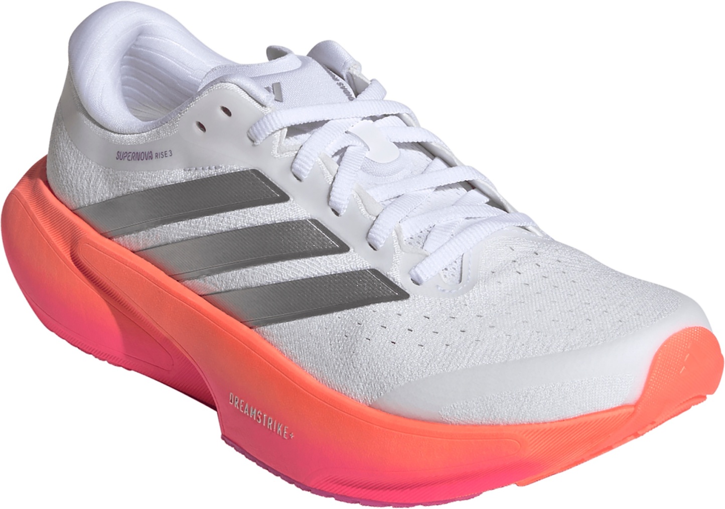 adidas Women's Supernova 3 Running Shoes - White/Silver Metallic/Lucid Pink - View 5