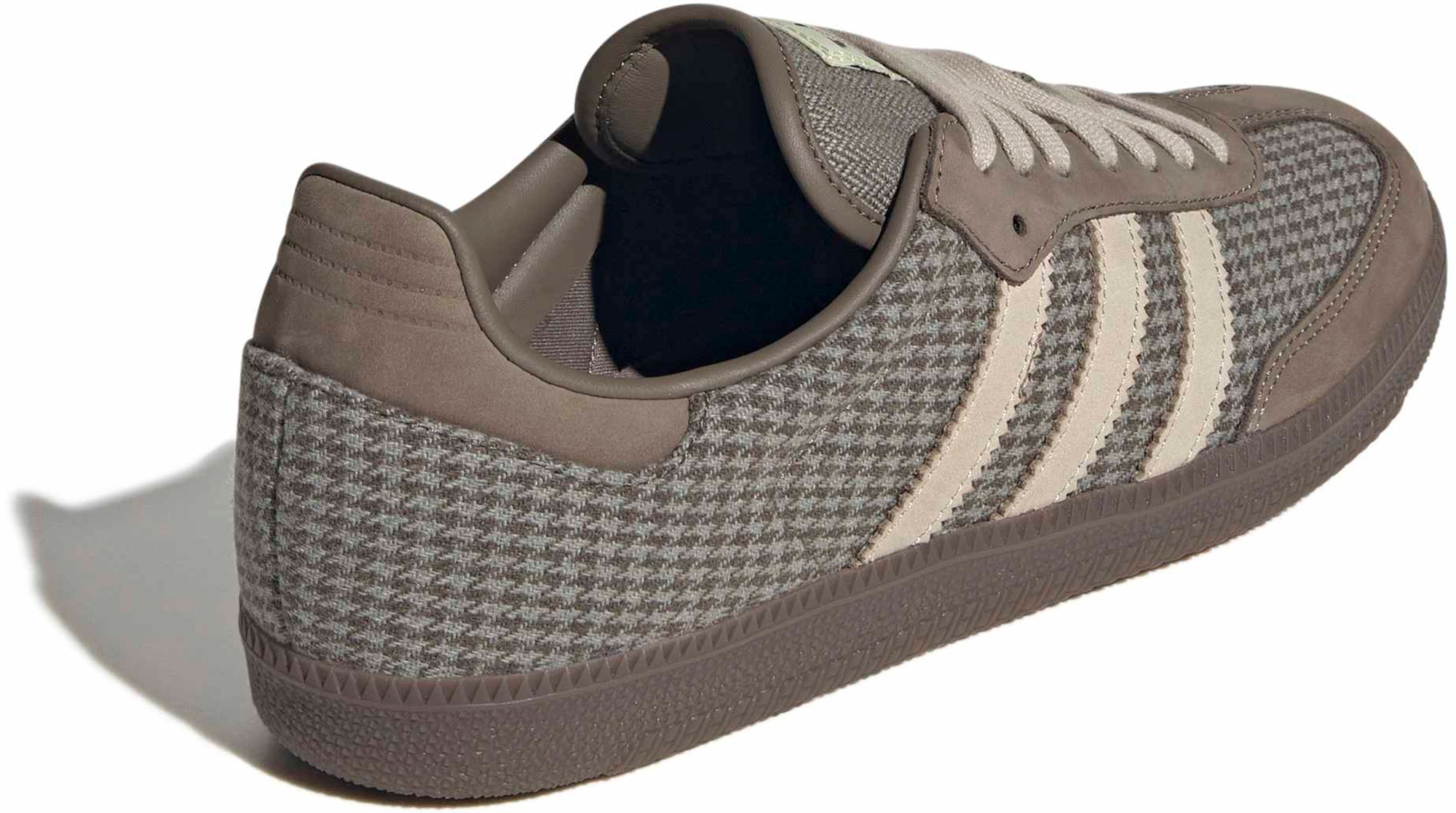 adidas Samba OG Shoes - Hndstooth Brown/Khaki - View 5